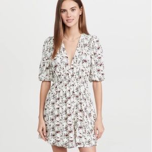 Ganni Printed Crepe Mini Dress